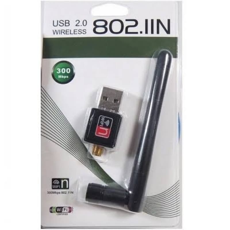 802.IIN USB WIRELESS ADAPTER 2.0 (300mbps)