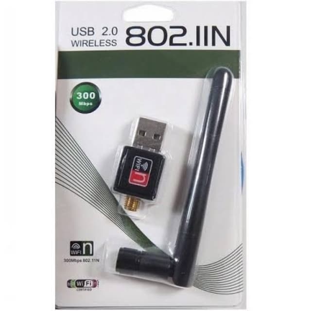 802.IIN USB WIRELESS ADAPTER 2.0 (300mbps)