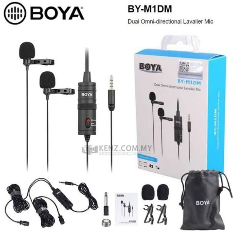 Boya BY-M1DM Dual Lavalier Omni-Directional Microphone