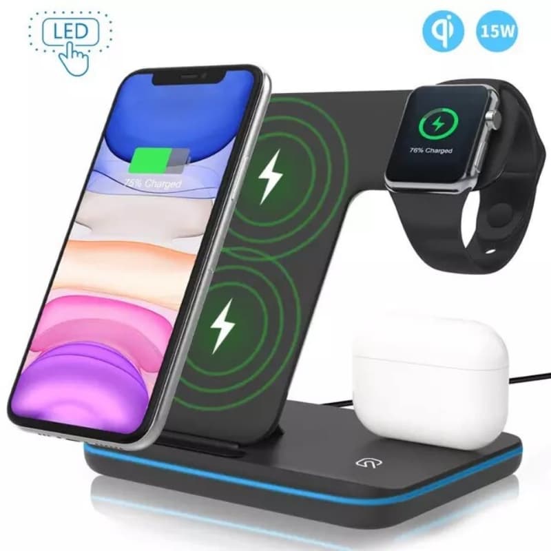 3 IN 1 15W FAST WIRELESS CHARGER