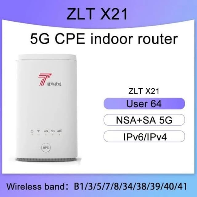 ZLT X21 High-Performance 5G Indoor Data Terminal Instructions